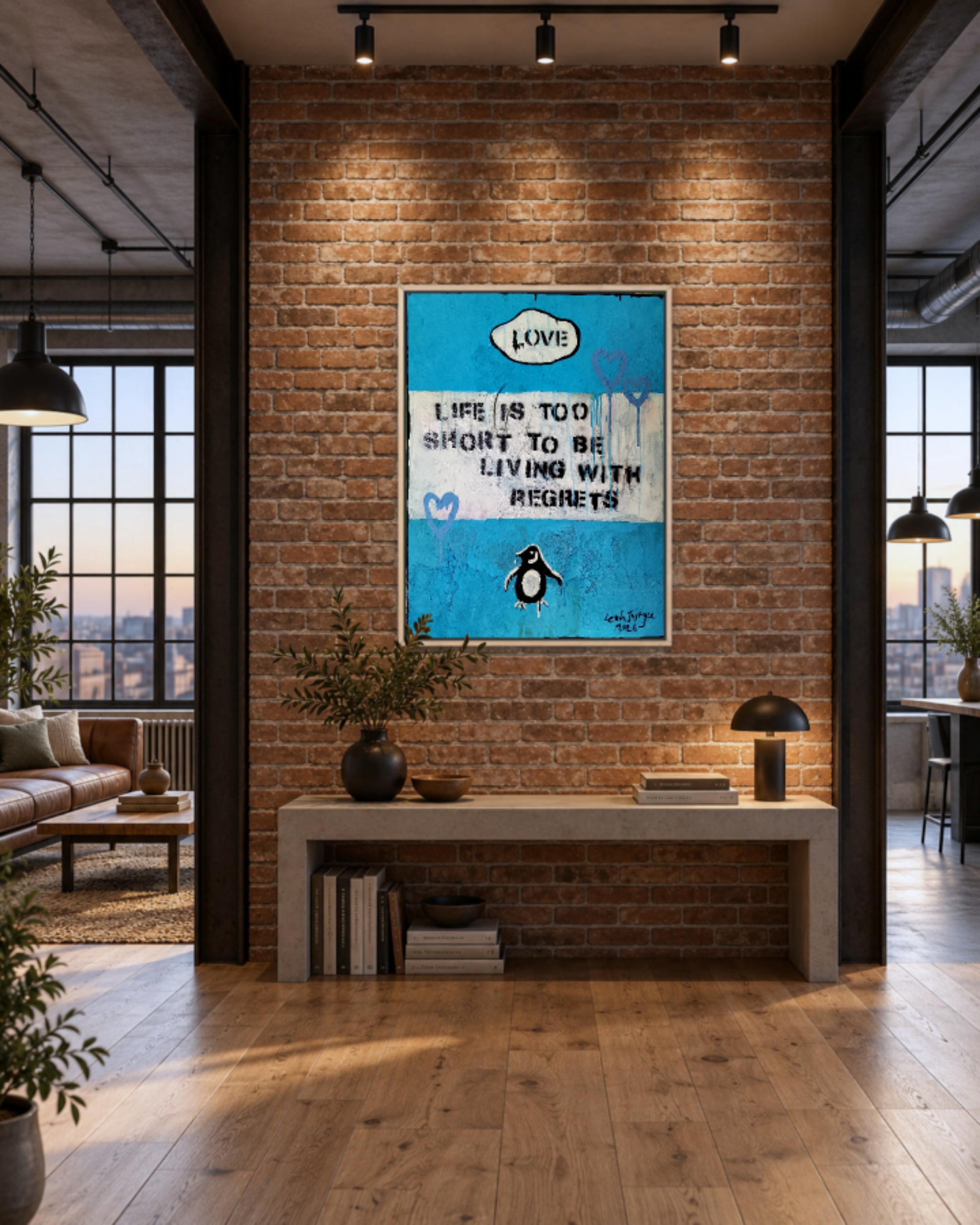 Life Is Too Short - Penguin Book Cover Wall Art by Leah Justyce